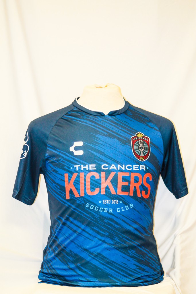 901 FC Home Jersey with front sponsor Cancer Kickers Soccer Club