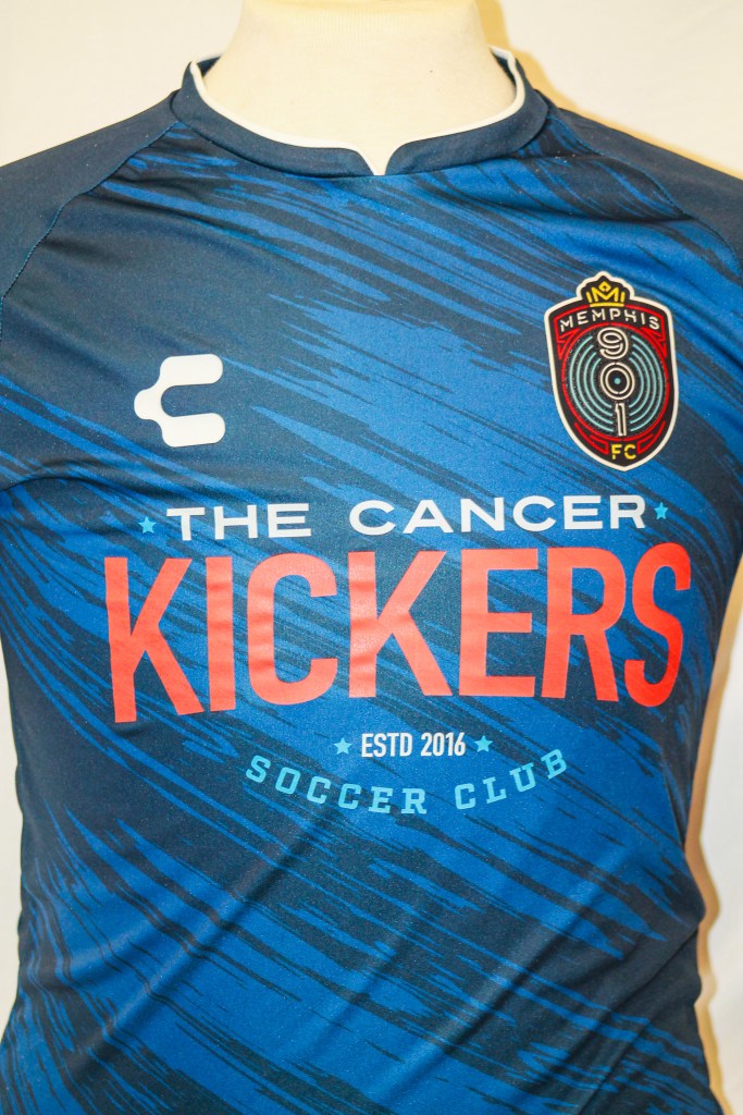 901 FC Home Jersey with front sponsor Cancer Kickers Soccer Club