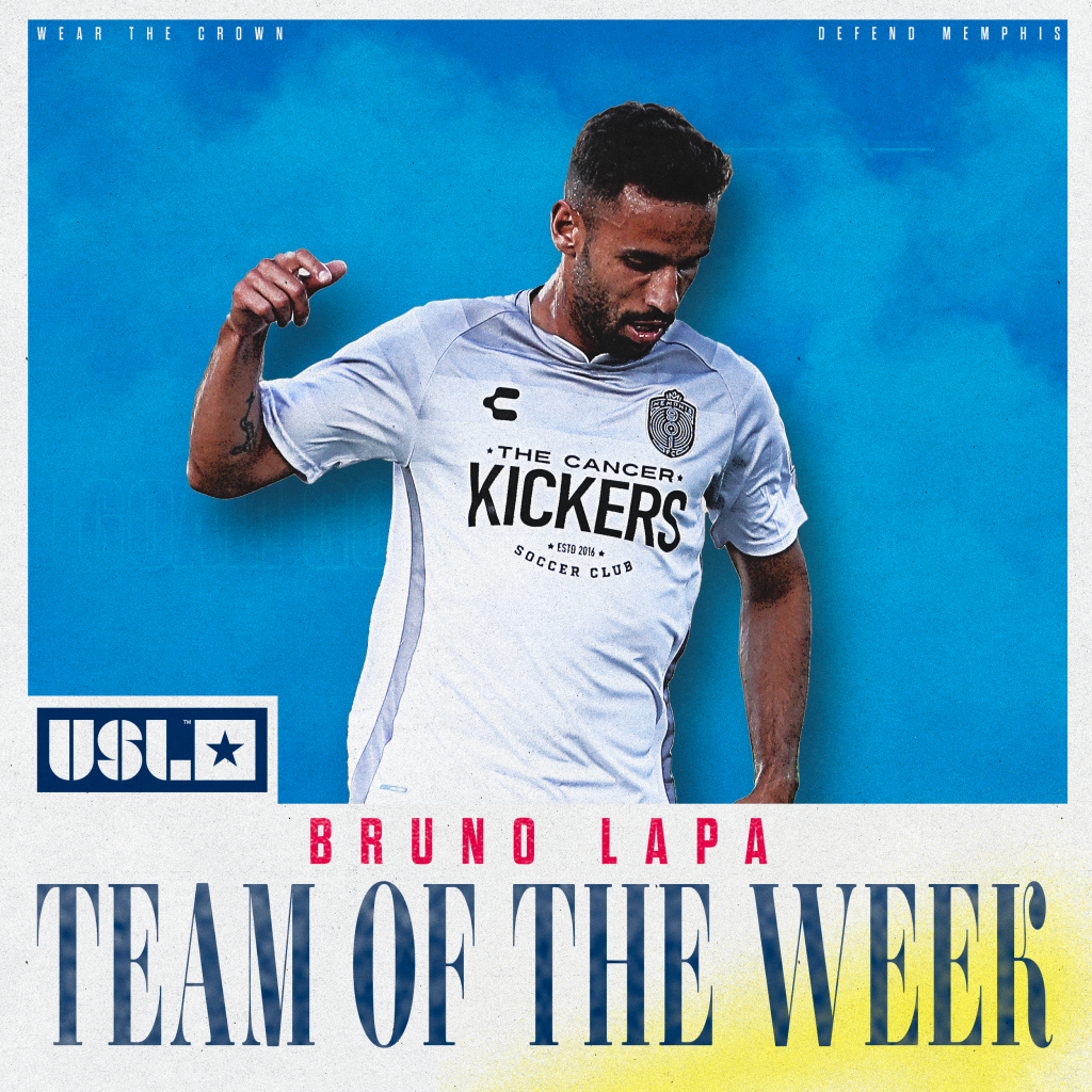 Bruno Lapa was named to the Team of the Week for Week 8