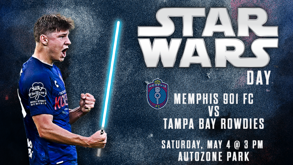 Saturday May 4 is Star Wars Day with 901 FC at AutoZone Park.